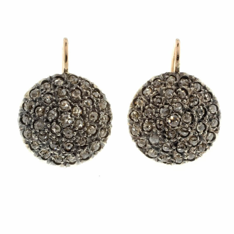 Gold and Diamond Patch Earrings Art. 513089