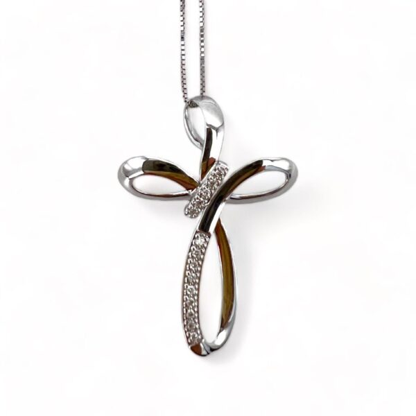 Cross pendant with diamonds art. CC1524