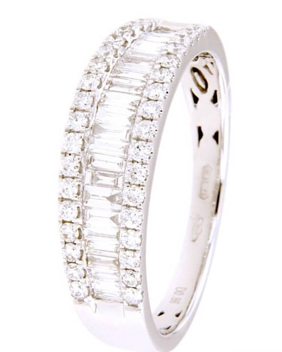 Baguette ring with diamonds art.24041RW