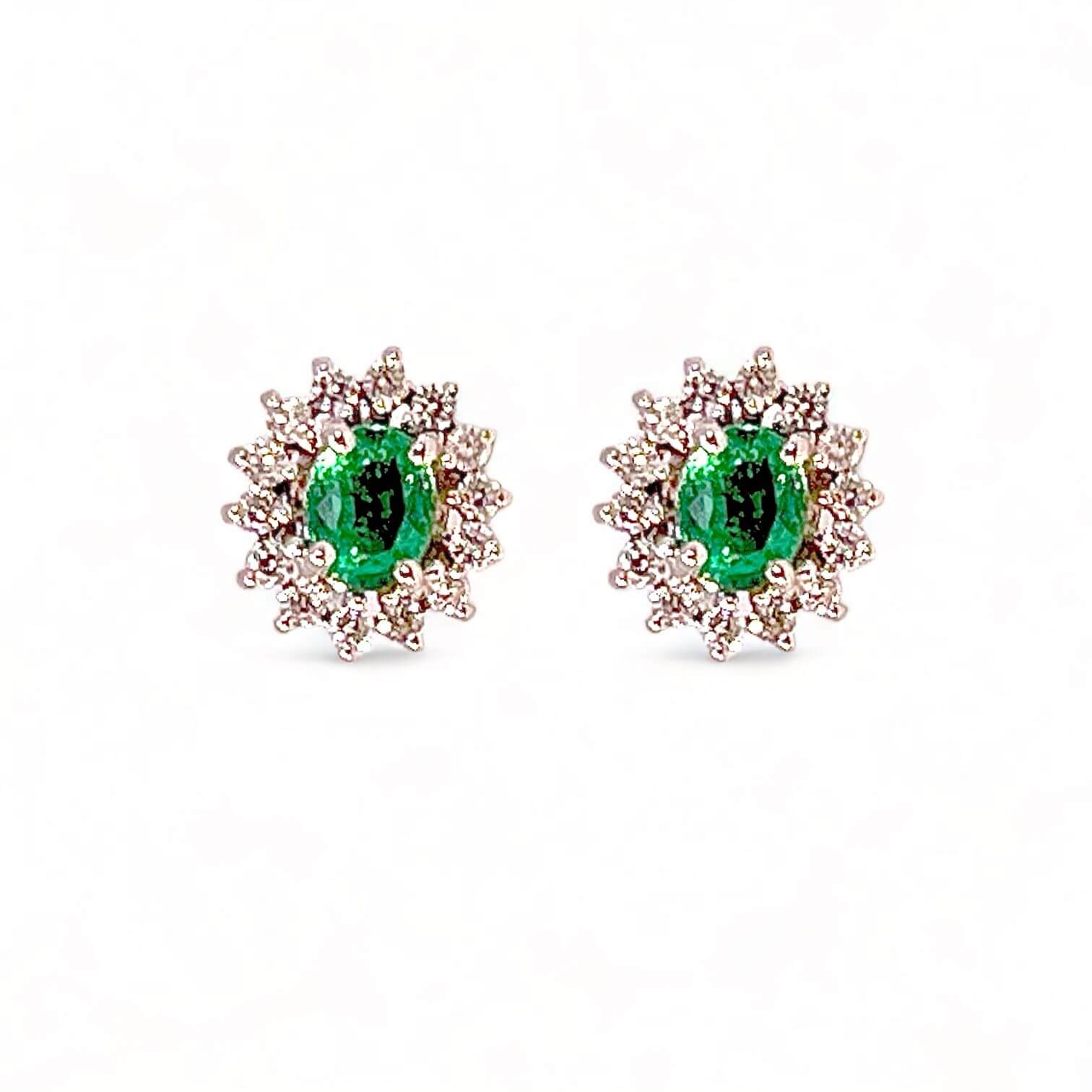 Orecchini smeraldo oro e diamanti BON TON Art. OR593