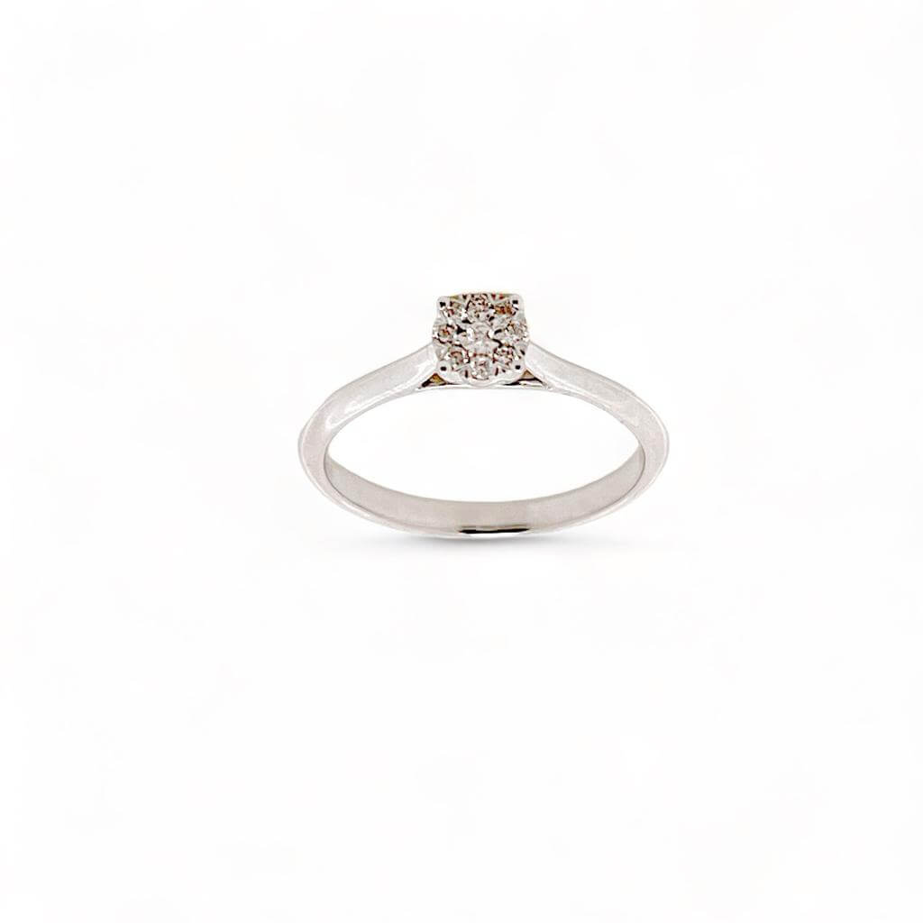 NARCISO diamond pavé solitaire ring art.386A01DW