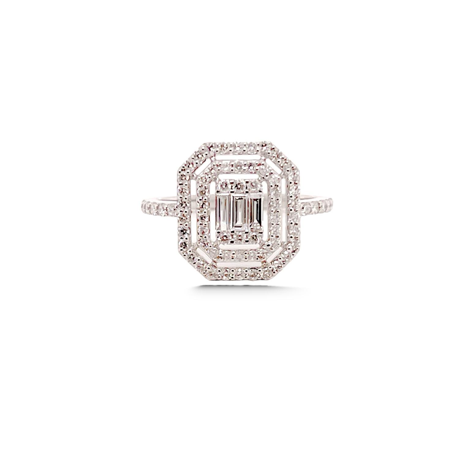Anello con diamanti baguette art.117139