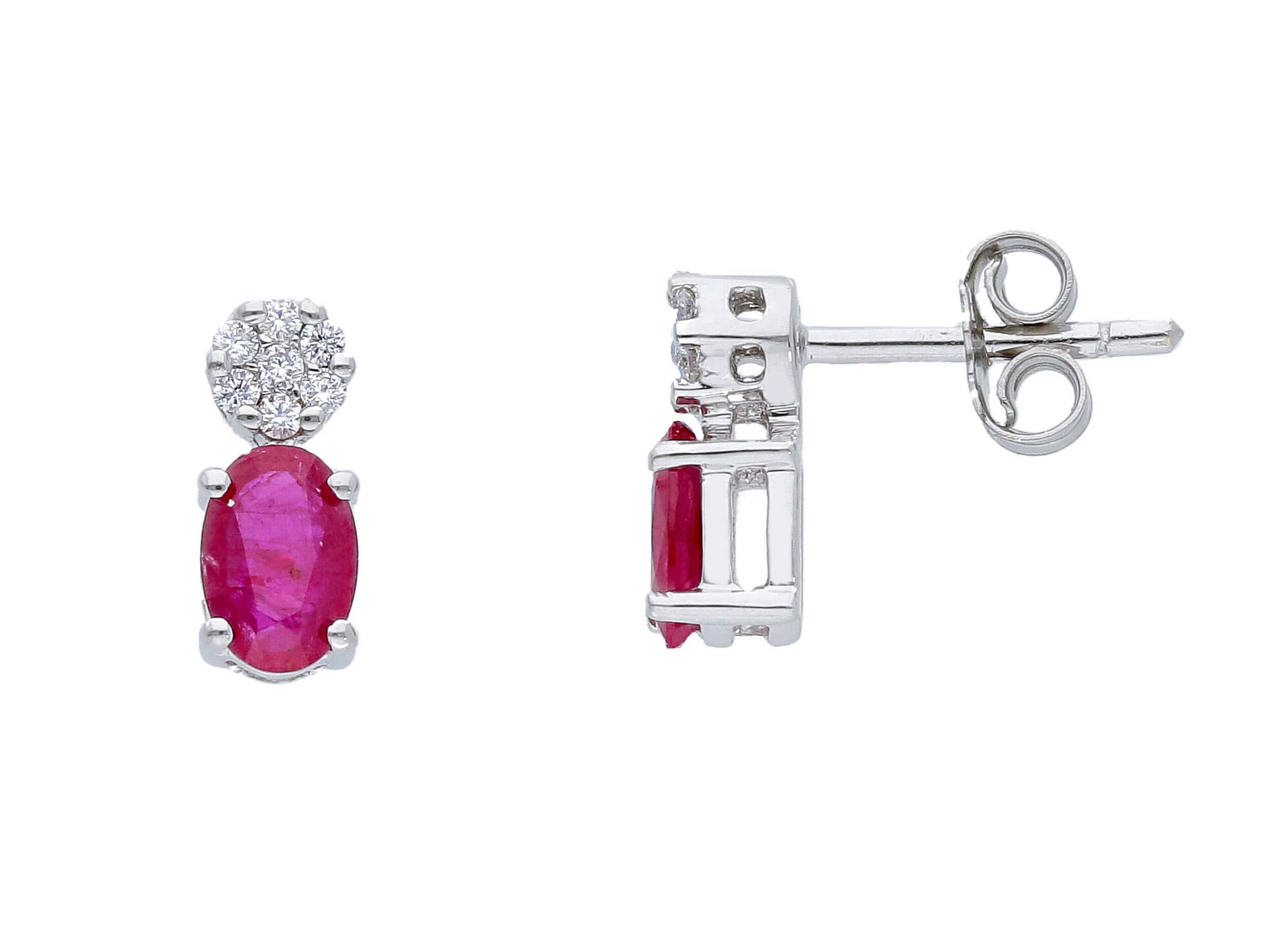 Ruby Earrings Gold and Diamonds Art. 122651