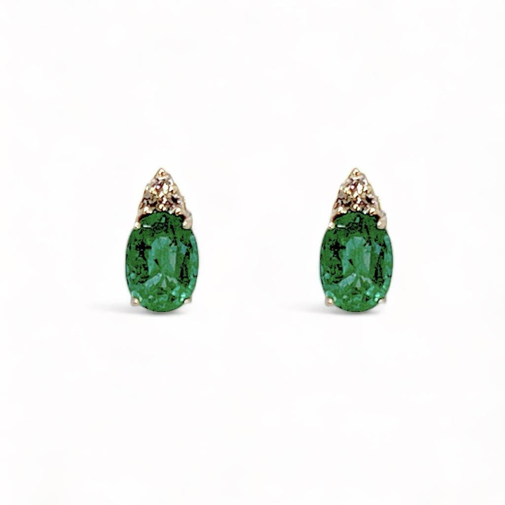 Emerald and diamond earrings Art.OR1357