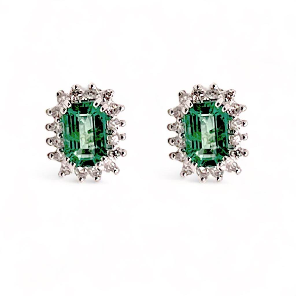 Emerald and diamond earrings 750 % Art.OR986-3