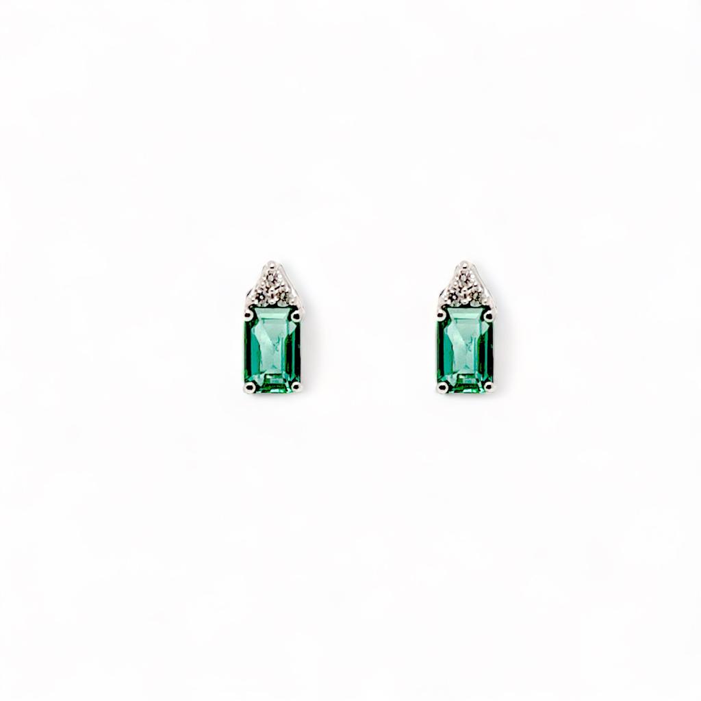 White gold emerald earrings GEMME art. OR858