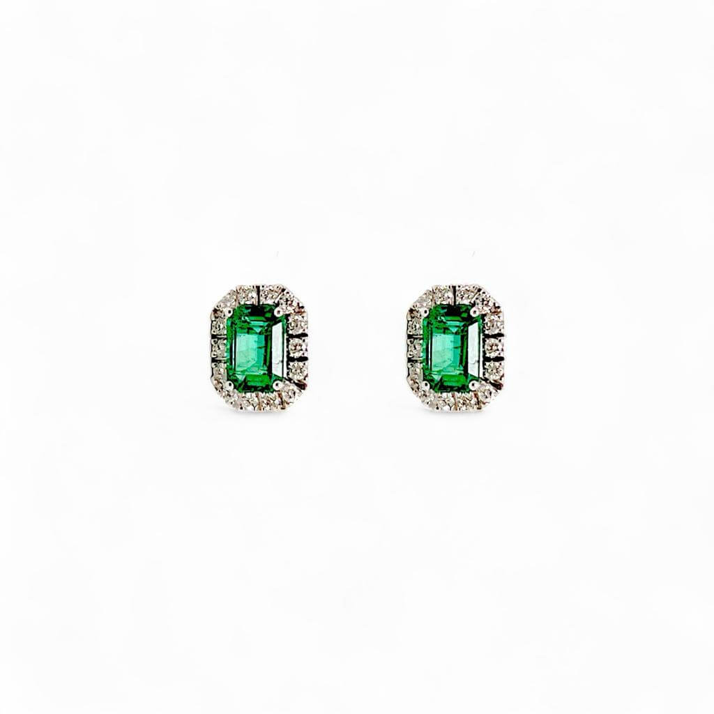 Emerald and diamond earrings 750 % Art.OR1252-2