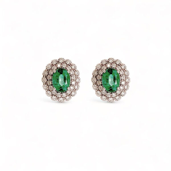 Emerald and diamond earrings Art.OR1306