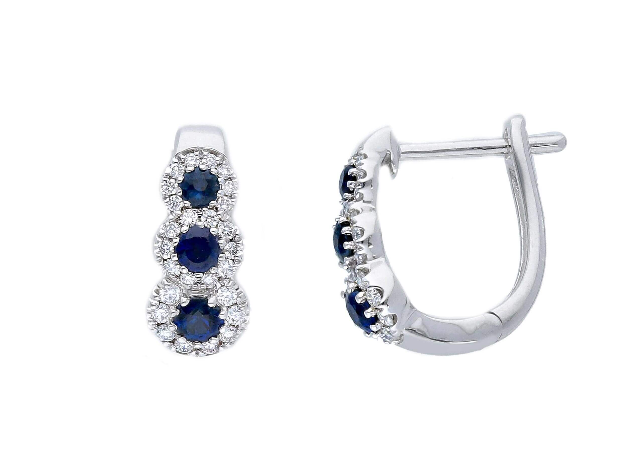 Blue sapphire earrings in BELLE EPOQUE gold and diamonds Art. 234408