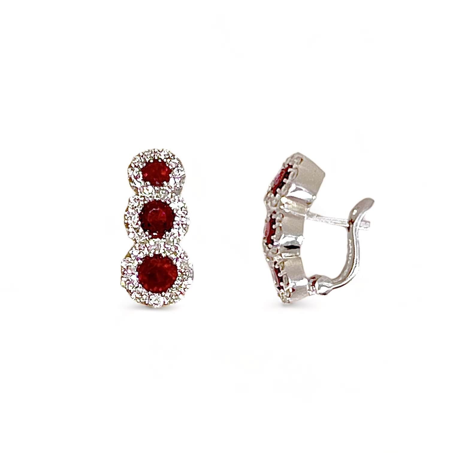 Gold Rubies and Diamonds Earrings Art. OR572