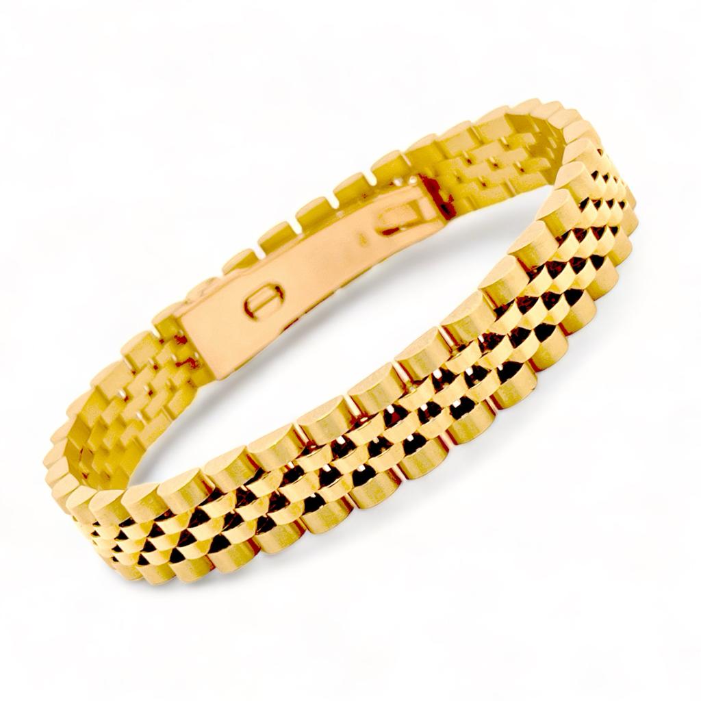 Bracciale uomo maglia rolex oro giallo 750% ART.ORBR01