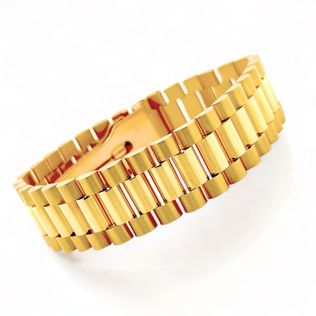 Bracciale uomo maglia modello rolex President oro giallo 750% ART. BRBRR1