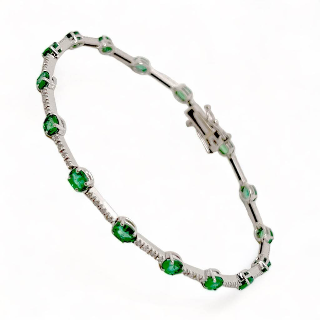 Bracciale tennis di smeraldi e diamanti art. 123657