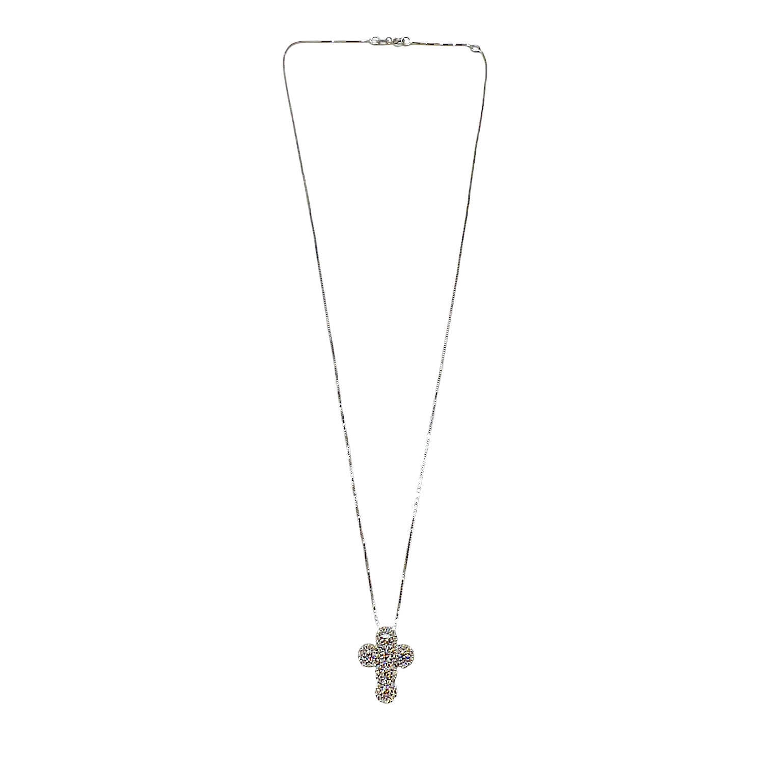 Gold and SILK diamond cross pendant Art. GR201