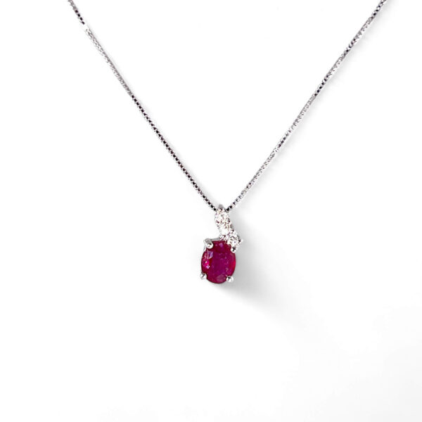 Gold and diamond ruby pendant Art. CD796-1