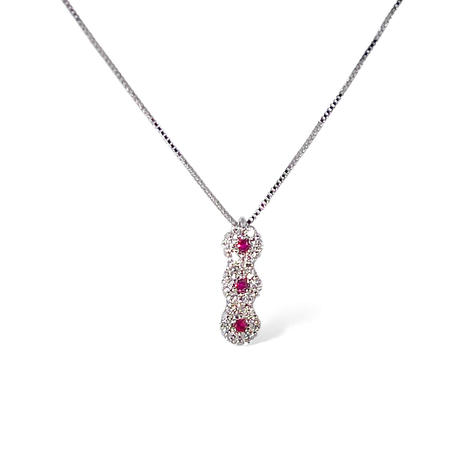 Trilogy Pendant Rubies Gold and Diamonds Art. CD320