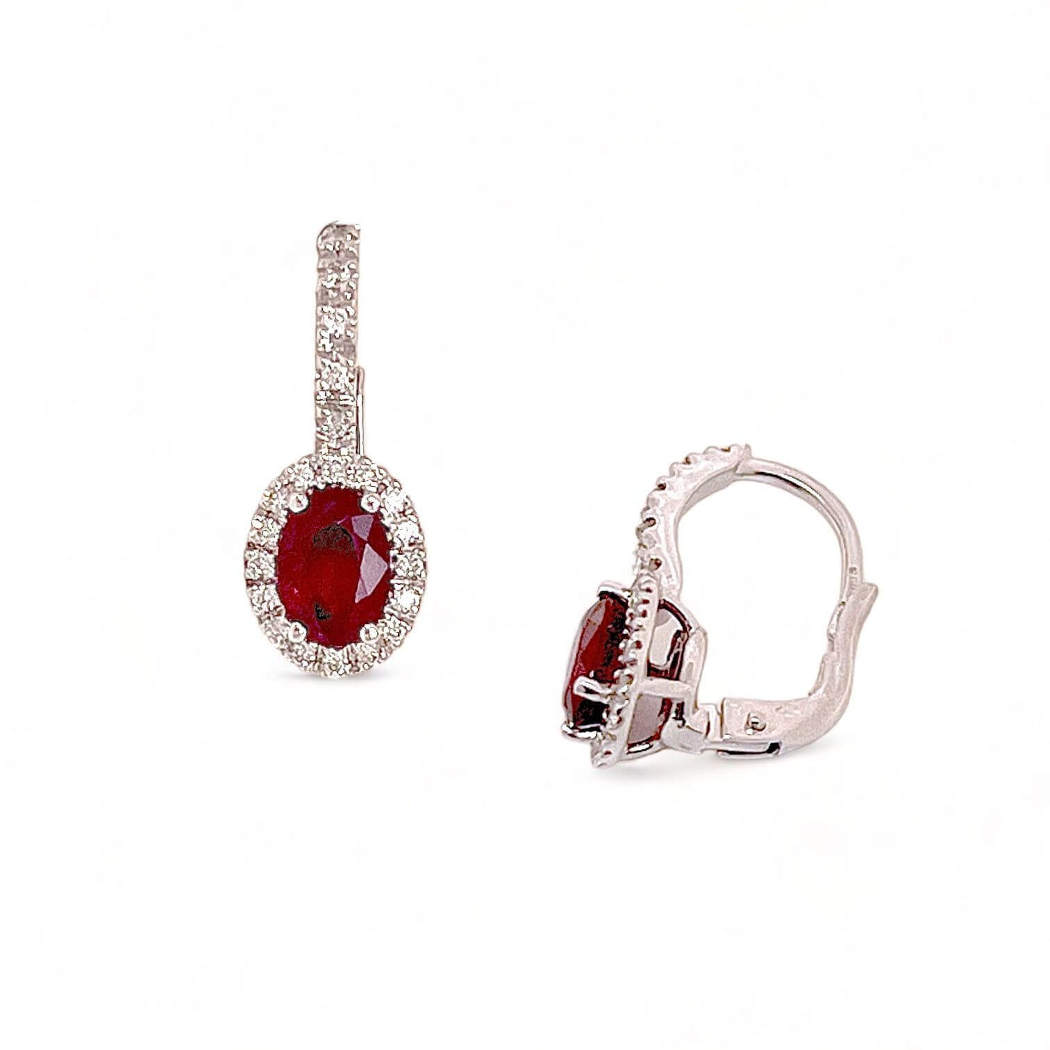 Gold and diamond rubies earrings art. OR306