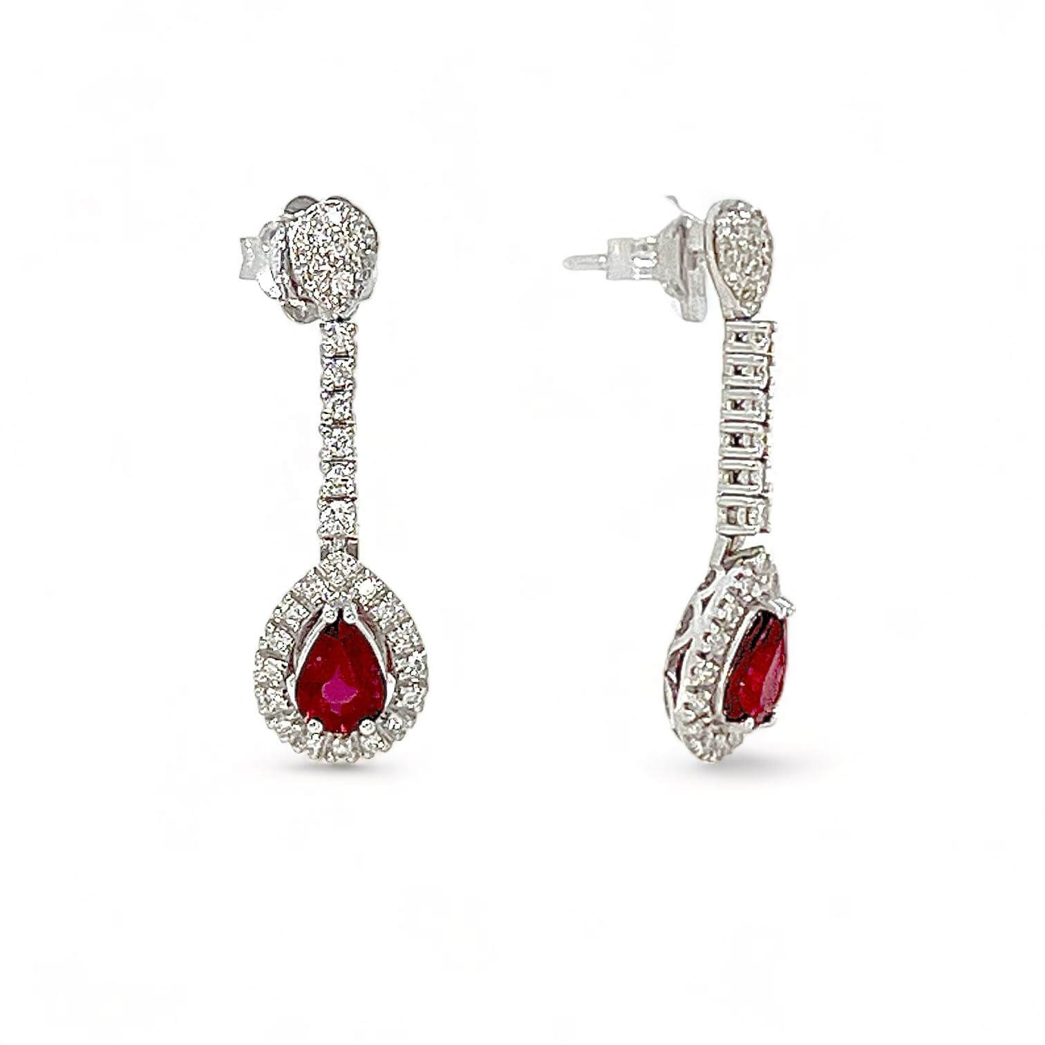 Gold and diamond rubies earrings Art. OR1371