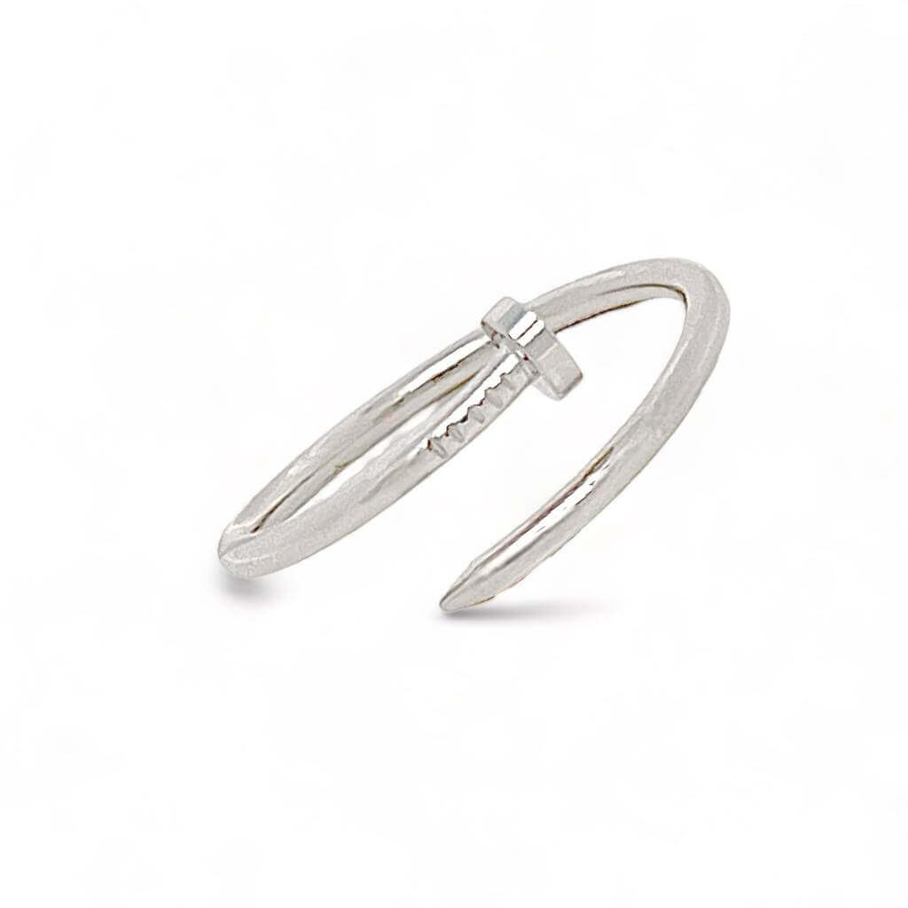 Nail ring in white gold 750% Art. ANCHI4