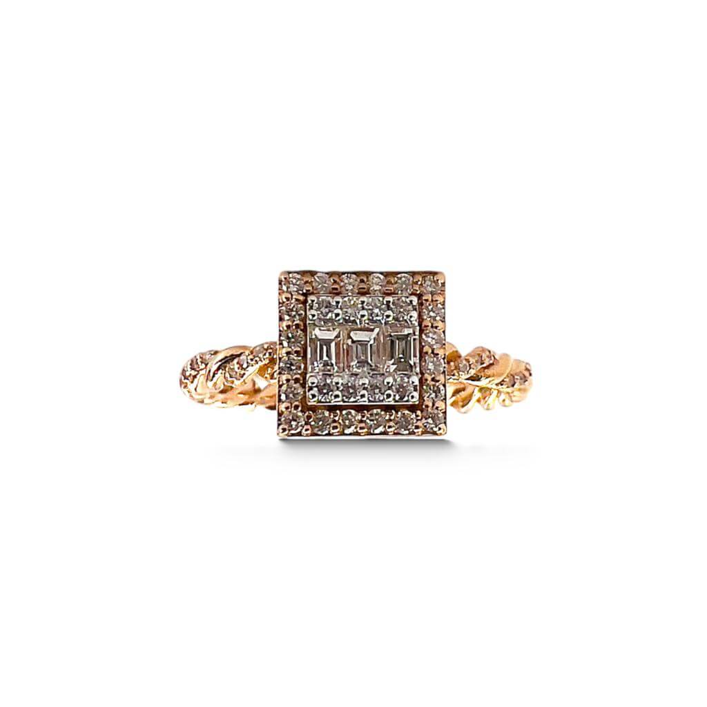 Gold and diamond solitaire ring Art. RG103519-518
