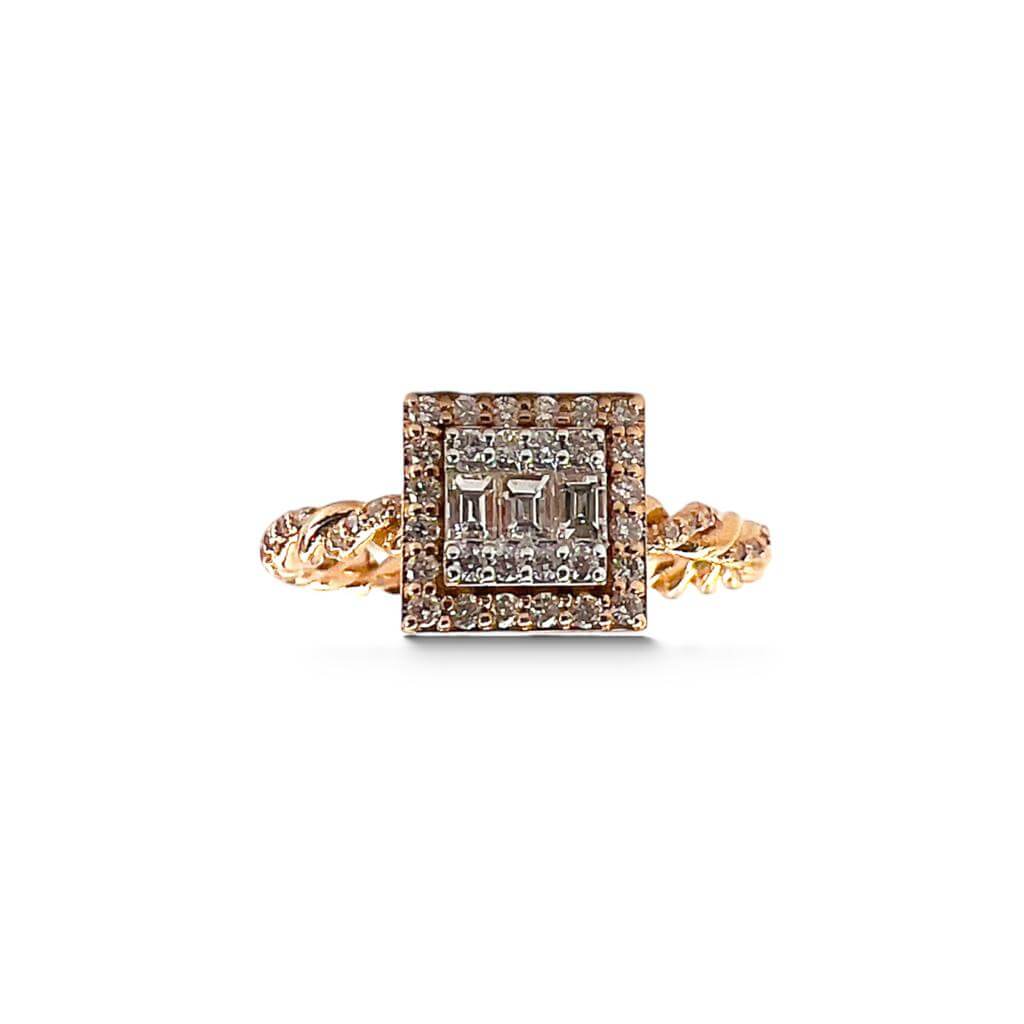 Gold and diamond solitaire ring Art. RG103519-518