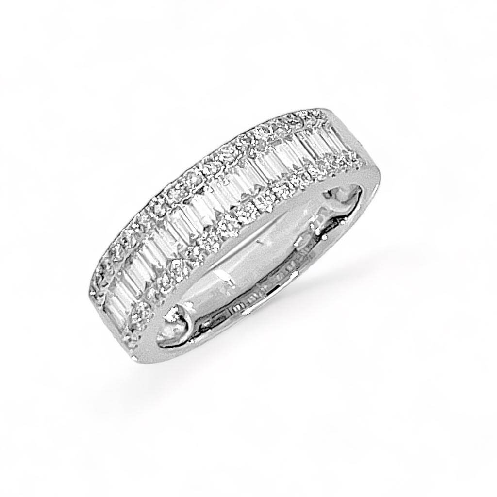 Anello veretta oro e diamanti baguette art. 3892rw