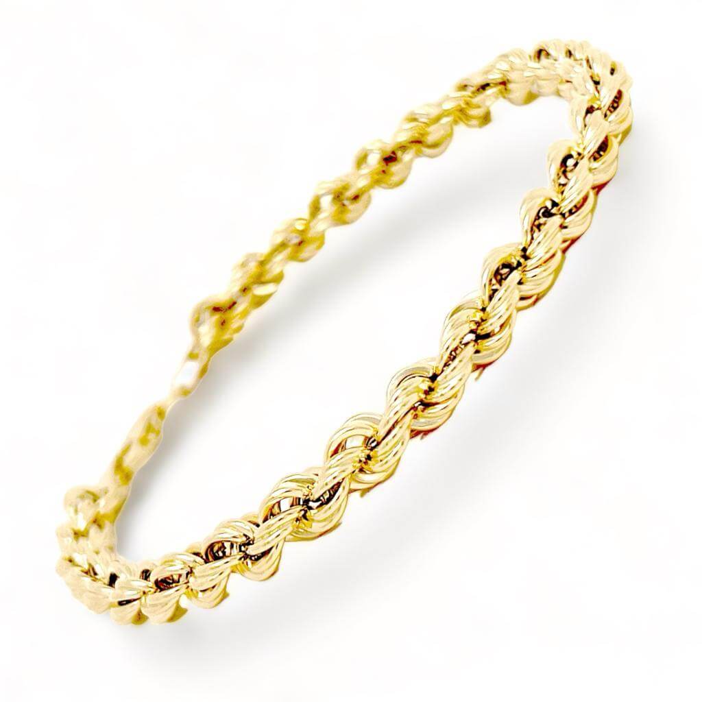 Yellow gold torchon bracelet Art.CORDA5