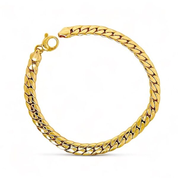 Women's yellow gold curb bracelet art. CAM3