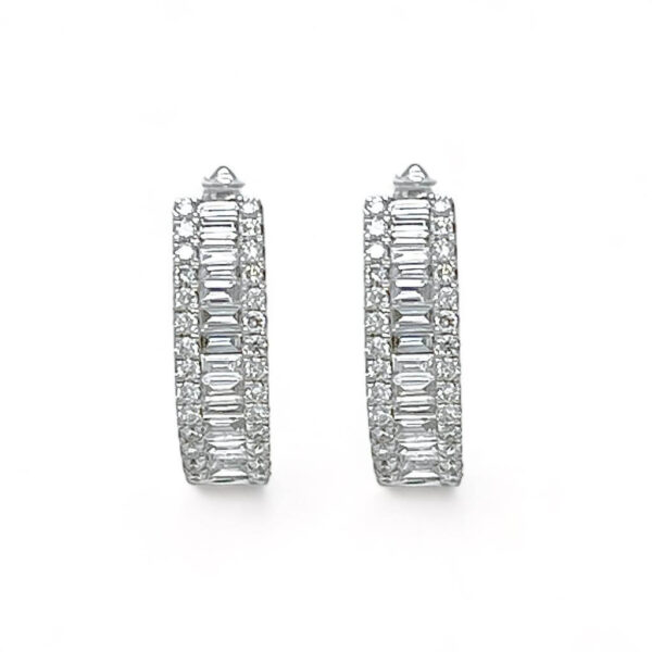 Baguette cut diamond earrings art.12474EW