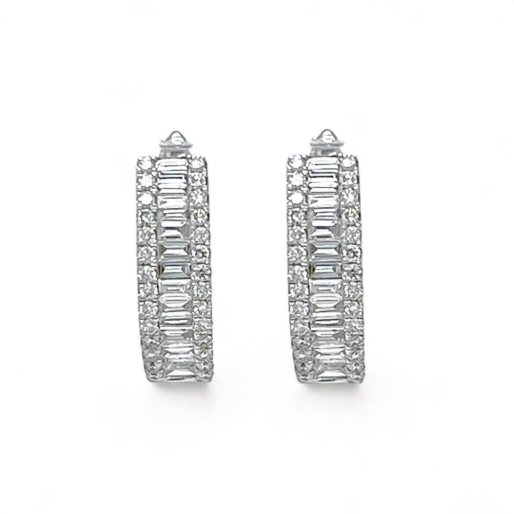 Baguette cut diamond earrings art.12474EW