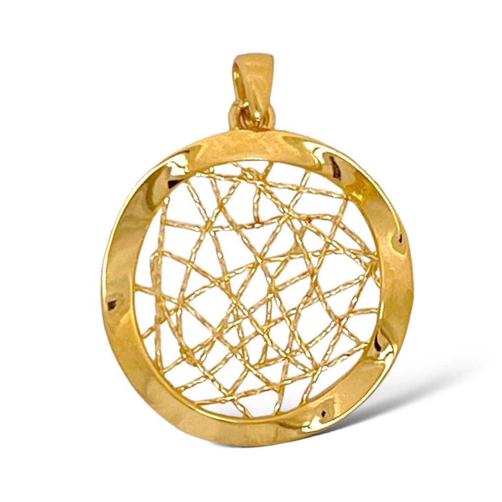 Yellow gold filigree pendant art. PENDOG3