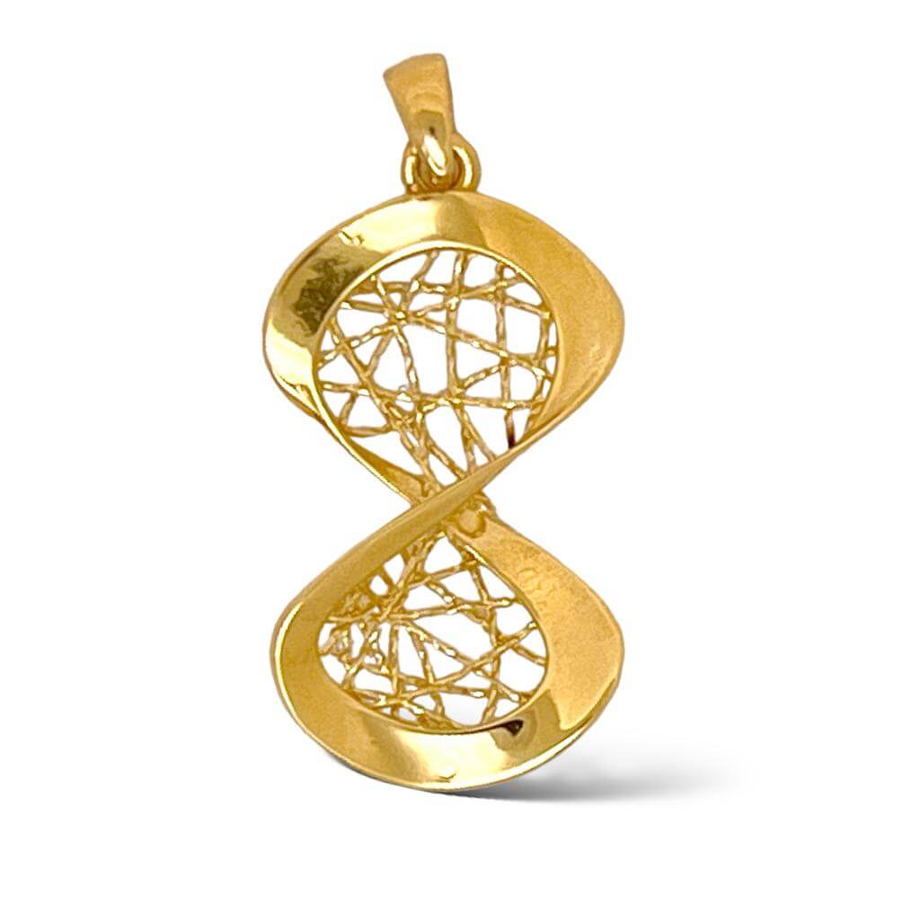 Yellow gold filigree pendant art. PENDOG4