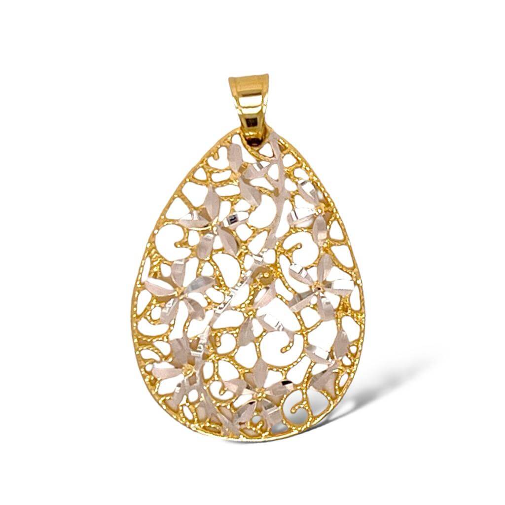 Yellow gold filigree pendant art. PENDOG5