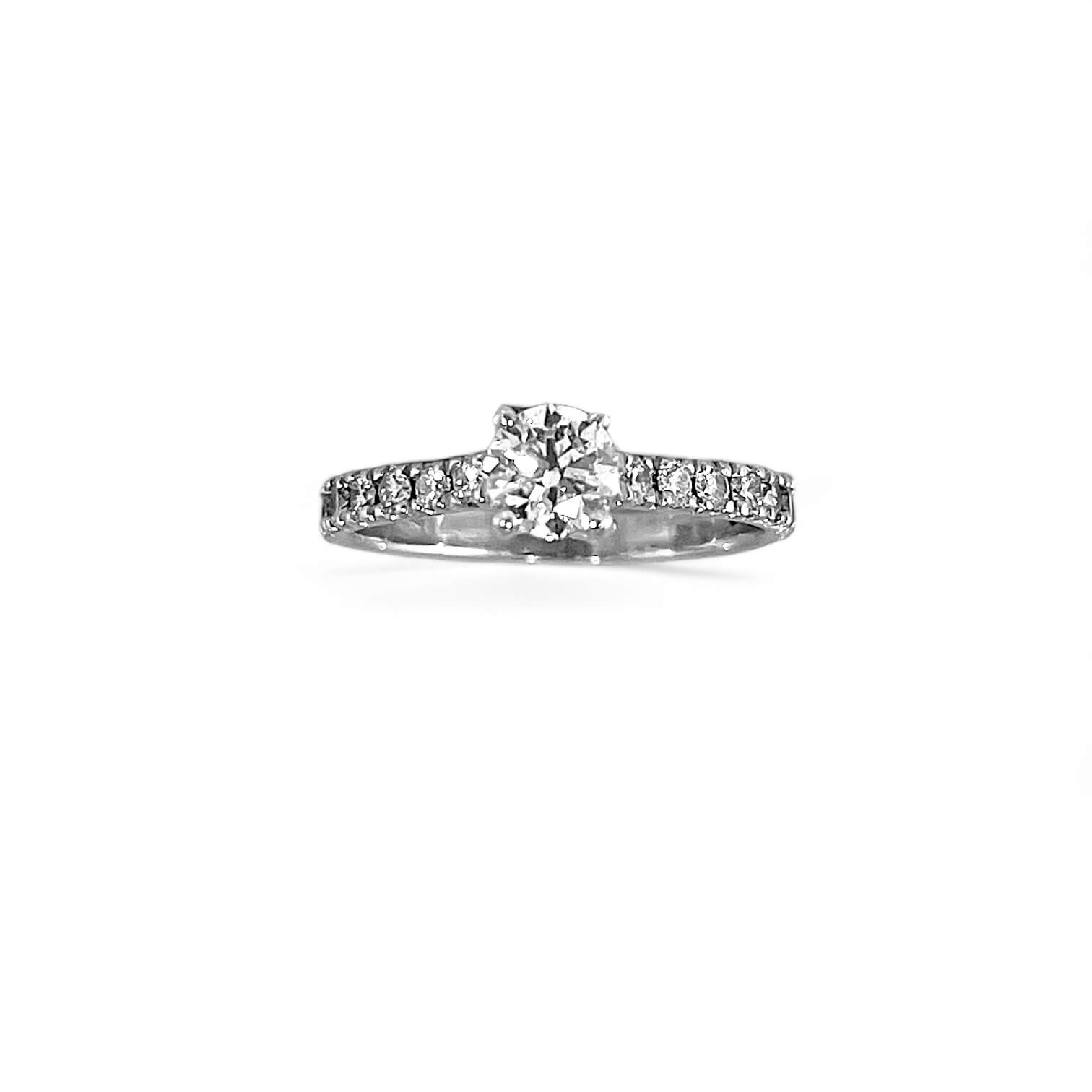 Solitaire ring Sognodiamonds white gold Art. GIA110