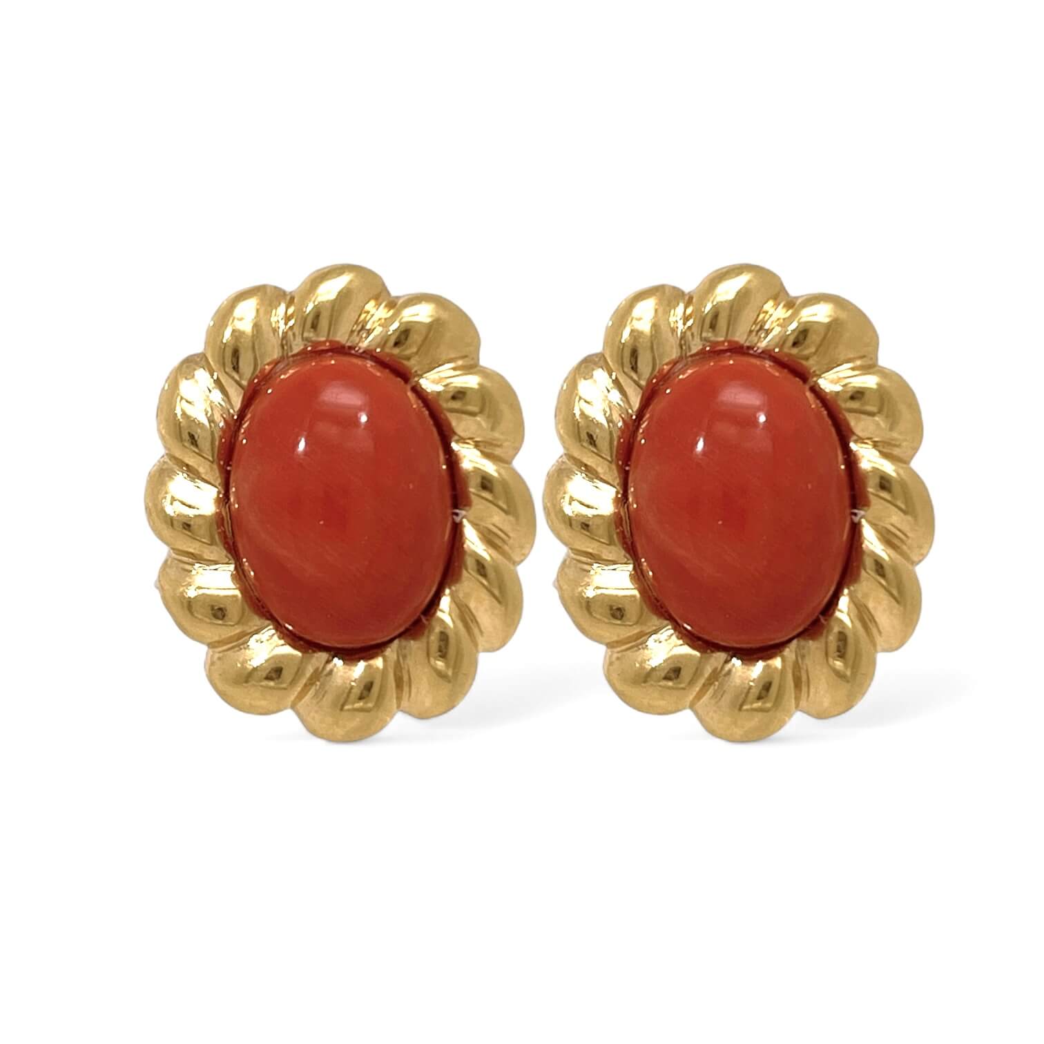 Orecchini corallo Mediterraneo e Oro Art.CORGR50