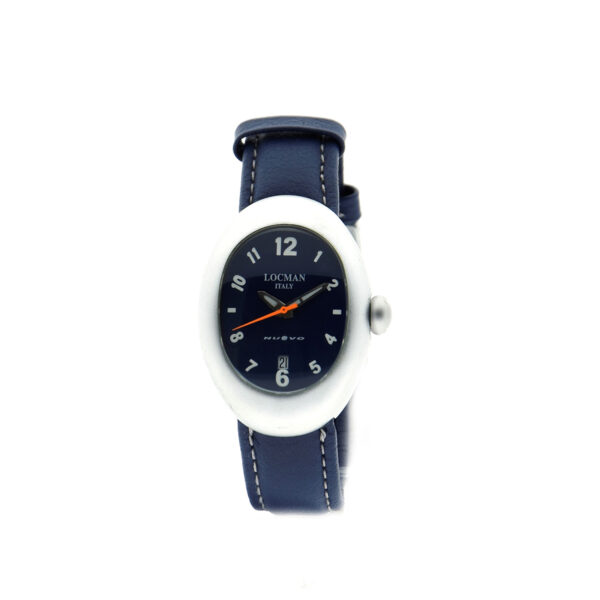 orologio locman modello nuovo cassa ovale acciaio cinturino pelle blu cipolla gioielli palermo gioielleria palermo Orologio Locman modello Nuovo cassa ovale acciaio cinturino pelle blu Cipolla Gioielli Palermo