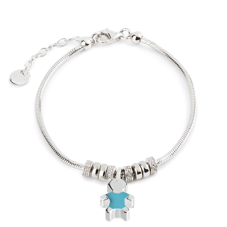 bracciale pepite tonde con zirconi e lisce charm bambino 3d con smalto azzurro gioielleria palermo gioielleria palermo Bracciale-pepite-tonde-con-zirconi-e-lisce-charm-Bambino-3D-con-smalto-azzurro