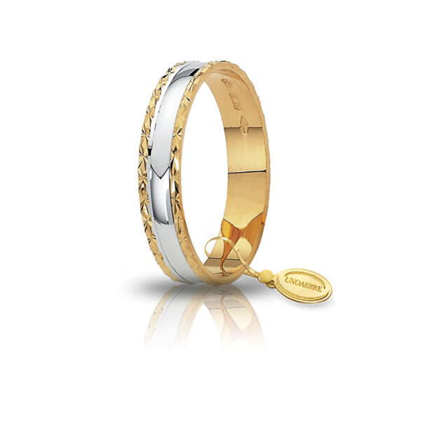 fedina unoaerre oro bicolore gioielleria palermo Fedina UnoAerre gold two-tone AF 235 col.36