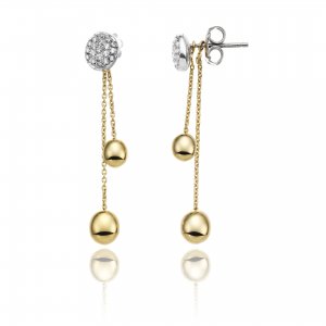 orecchini chimento oro bicolore e diamanti 1 1 gioielleria palermo Orecchini-Chimento-oro-bicolore-e-diamanti