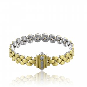 bracciale chimento oro bicolore e diamanti 33 1 gioielleria palermo Bracciale-Chimento-oro-bicolore-e-diamanti