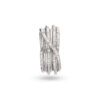 LEDA COLLECTION 7-WIRE SCREWDRIVER RING IN 18K WHITE GOLD AND WHITE DIAMONDS