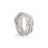 LEDA COLLECTION 7-WIRE SCREWDRIVER RING IN 18K WHITE GOLD AND WHITE DIAMONDS