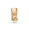 LEDA COLLECTION 7-WIRE YELLOW GOLD SCREWDRIVER RING 18KT