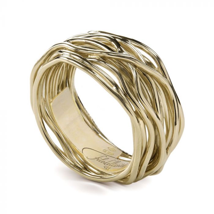 CLASSIC 13-WIRE YELLOW GOLD 9KT SCREWDRIVER RING