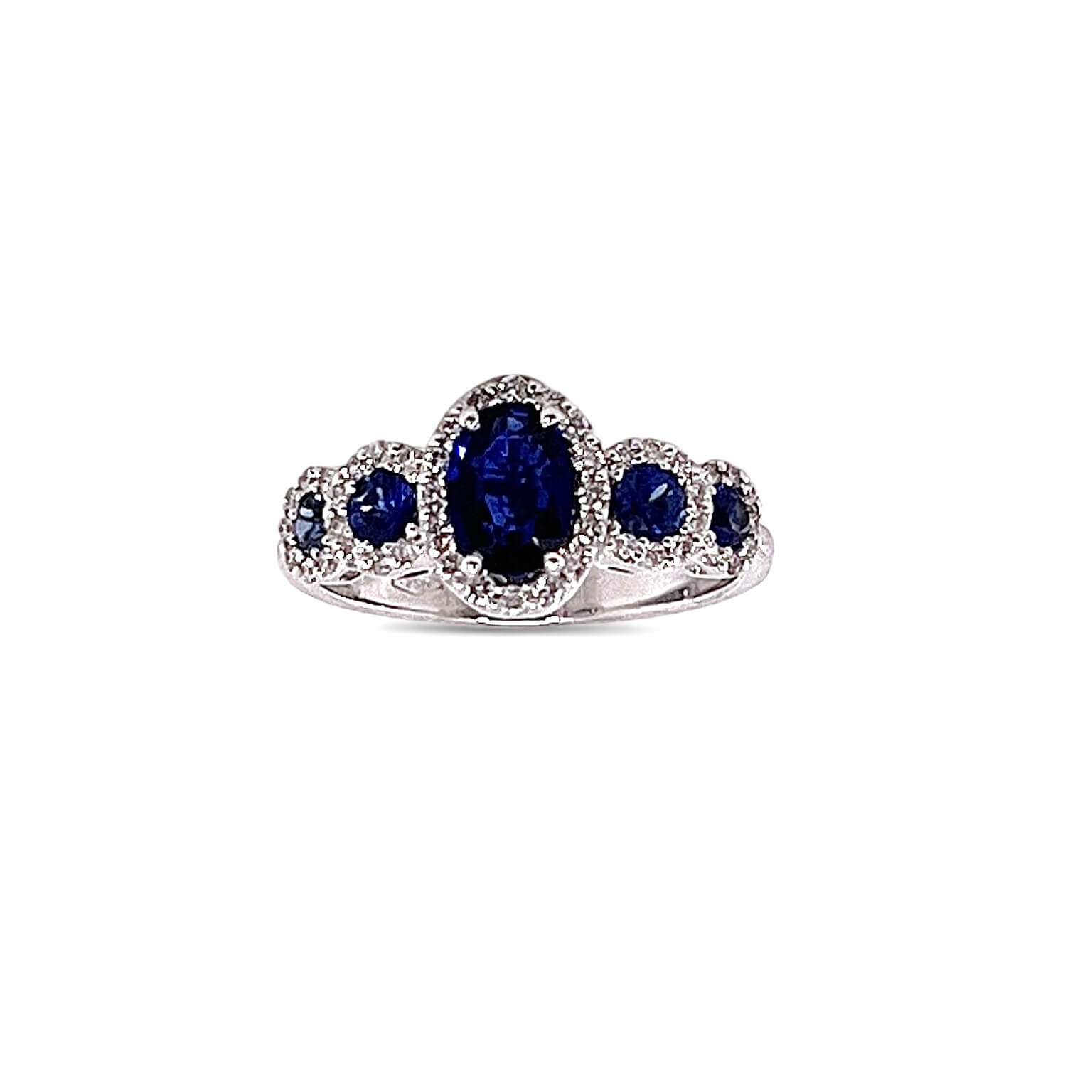 Anello con zaffiri e diamanti in oro BELLE EPOQUE art. AN1433