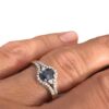 GOLD RING - SAPPHIRE AND DIAMONDS COD. ART. AN561