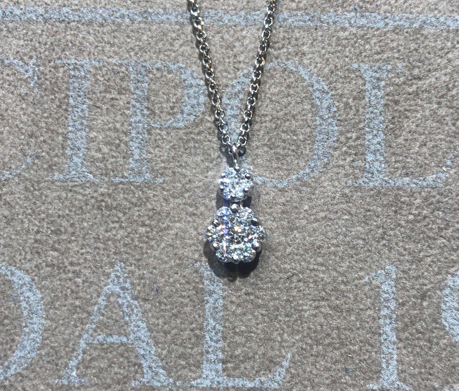 Girocollo punto luce oro diamanti GOCCE DI LUCE Art.CD255