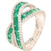 anello smeraldo oro diamanti cipolla dal 1950 gioiellieri palermo gioielleria palermo Anello smeraldo oro bianco BELLE EPOQUE Art. SMAN05