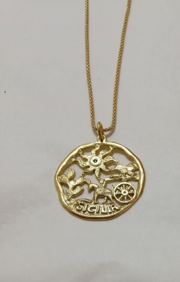 22 gioielleria palermo Necklace with pendant in Sicily Line ART.022
