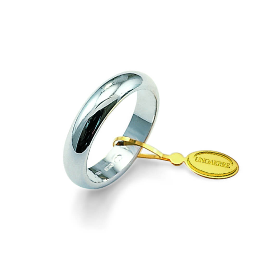 Fede unisex gioielli Unoaerre  Classica 7 grammi oro bianco  art. 70 AFN 1B